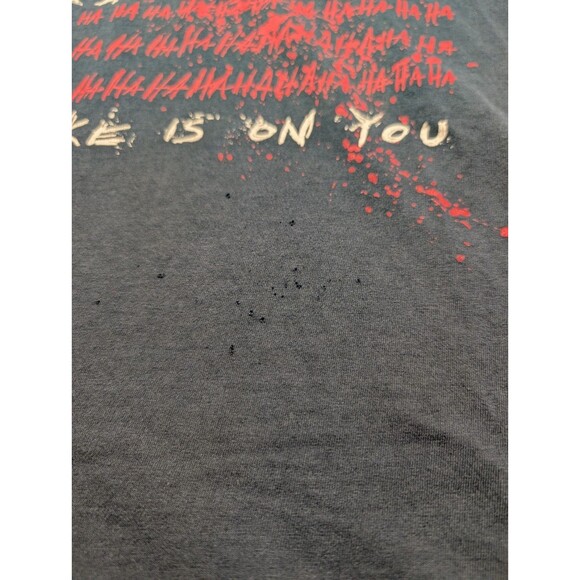 Grunge Joker American Flag Haha Men TShirt Size M Tiny Little Holes See Pics - Picture 3 of 7